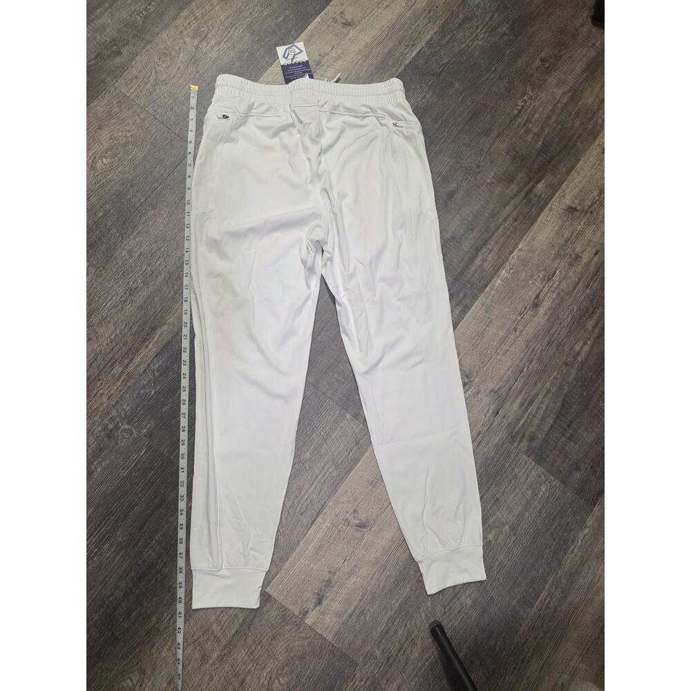 G Gradual Mens Joggers Sweatpants White Size M NWT Activewear Zip Pockets - Picture 4 of 4